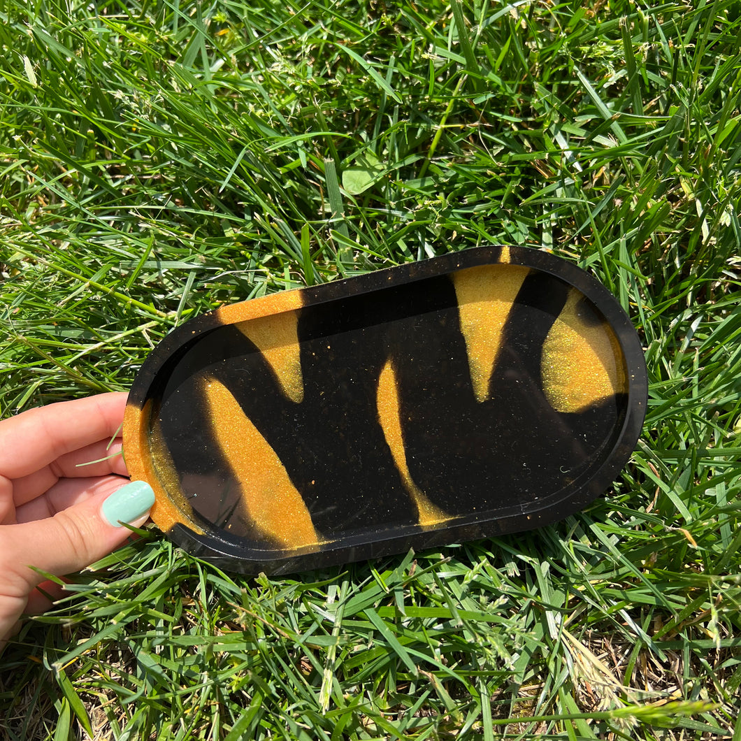 Black and Gold Tiger Tray