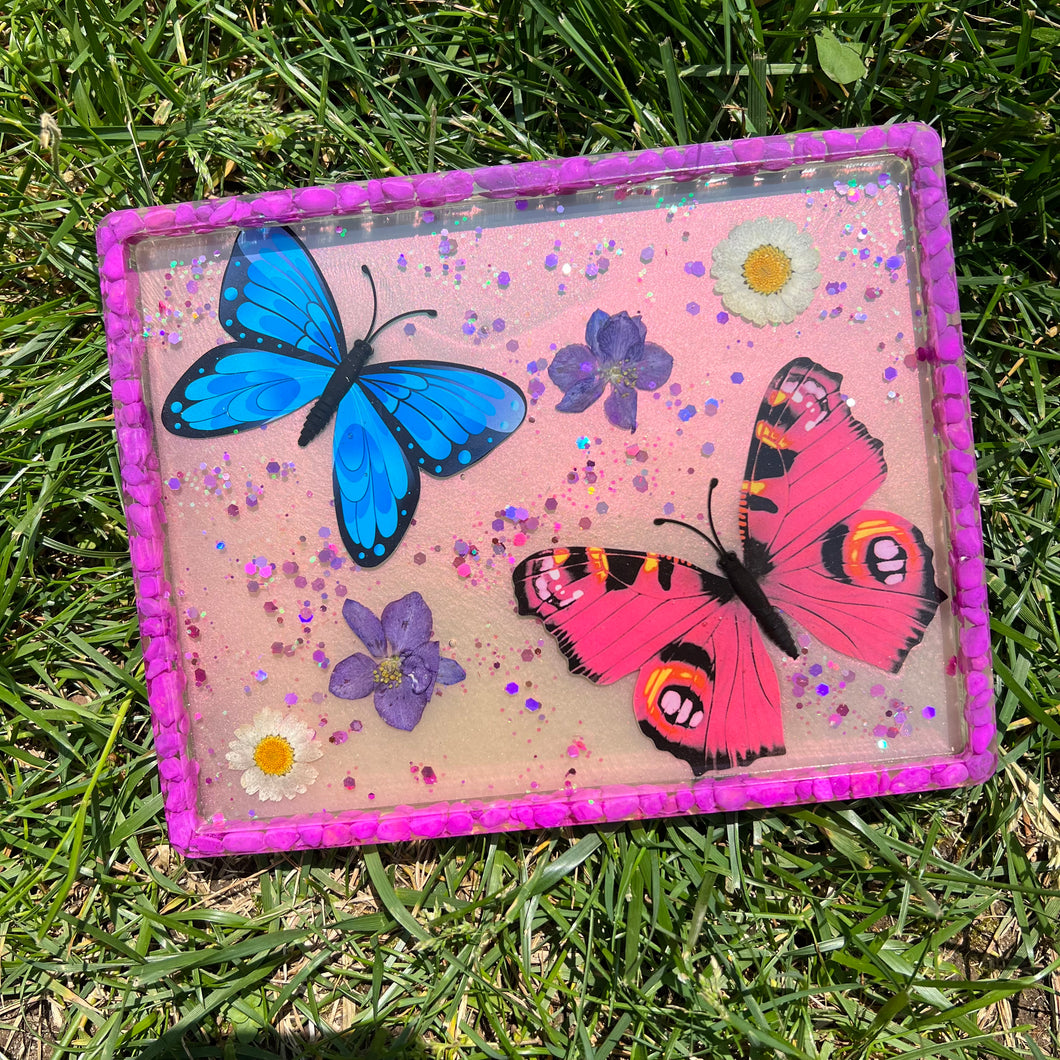 Butterfly Sparkle Iridescent Tray