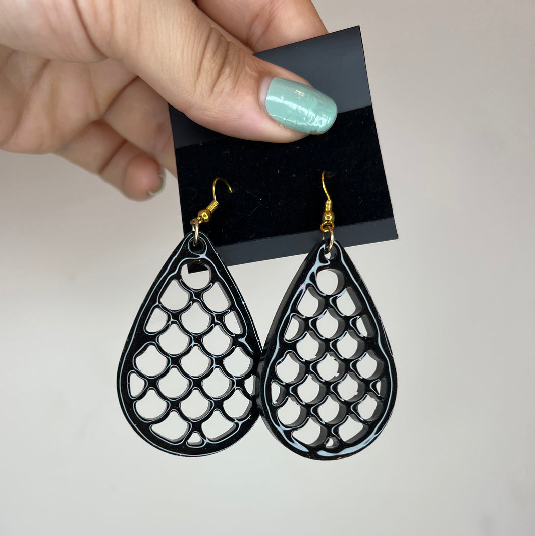 Black Dangle Earrings